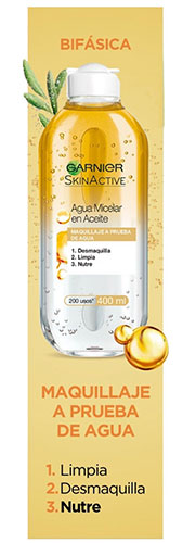 Agua Micelar Garnier Skin Active Pure Active Piel Mixta y Grasa 400 Ml